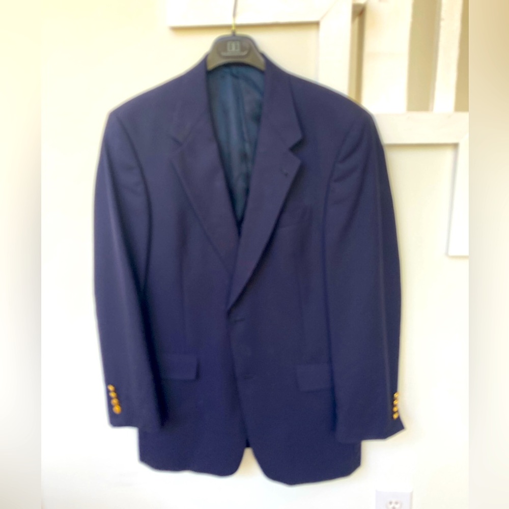 Men's vintage navy hart schnaffner Marx Blazer Sport coat No size tag but medium